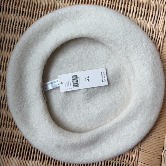 Anthropologie Cream Hat Plush Soft Accessory - Picture 2 of 2